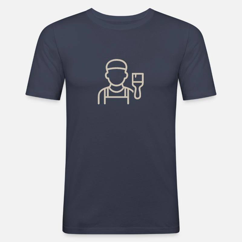 Der Maler - Männer Slim Fit T-Shirt - Navy
