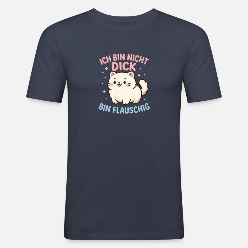 Bin nicht dick - Männer Slim Fit T-Shirt - Navy