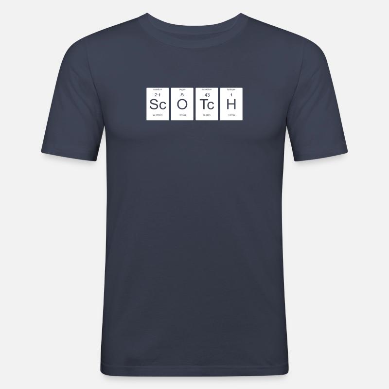 scotch Nerd Geschenk Periodensystem - Männer Slim Fit T-Shirt - Navy