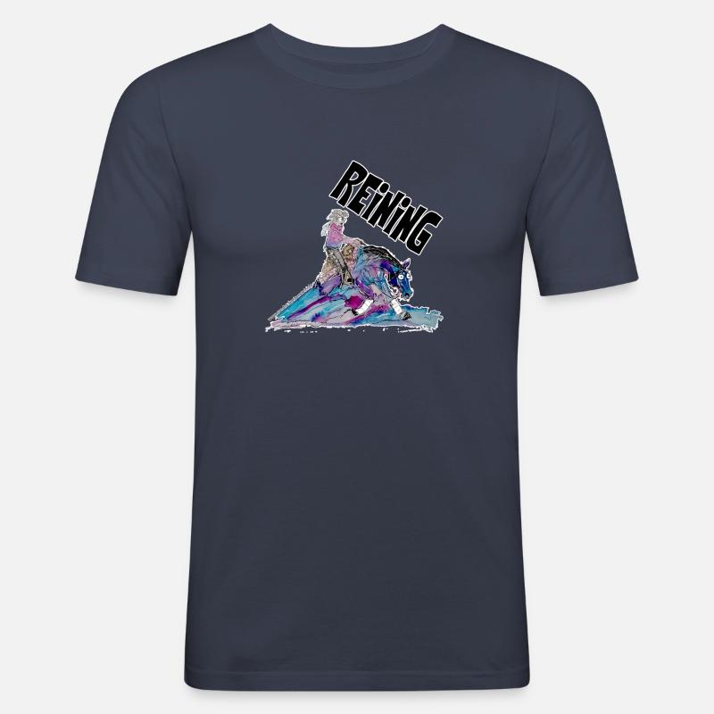 Reining - Maglietta aderente da uomo - navy