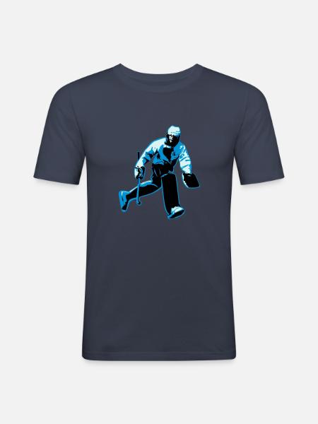 Feldhockey-Torwart - Männer Slim Fit T-Shirt - Navy