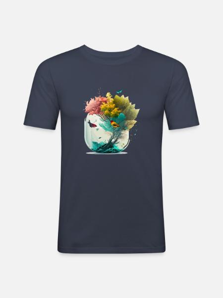 The miniature forest - Men's Slim Fit T-Shirt - navy