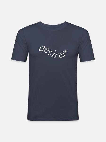 desire - Männer Slim Fit T-Shirt - Navy