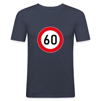 Pace 60 - Men's Slim Fit T-Shirt - navy - Front - Nik (191cm)