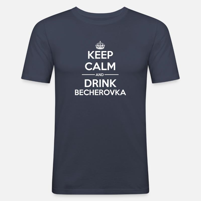 Drinks KC Becherovka - Männer Slim Fit T-Shirt - Navy