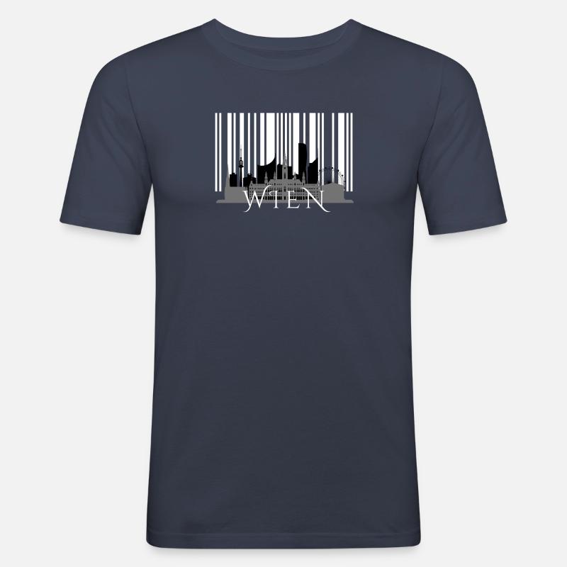 Wien - Männer Slim Fit T-Shirt - Navy