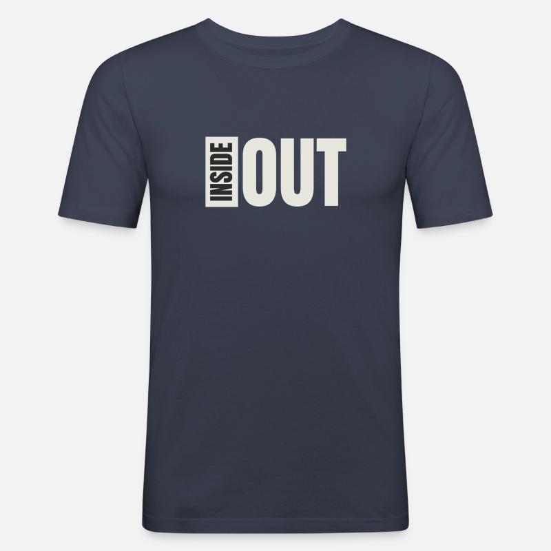 Inside out - Männer Slim Fit T-Shirt - Navy