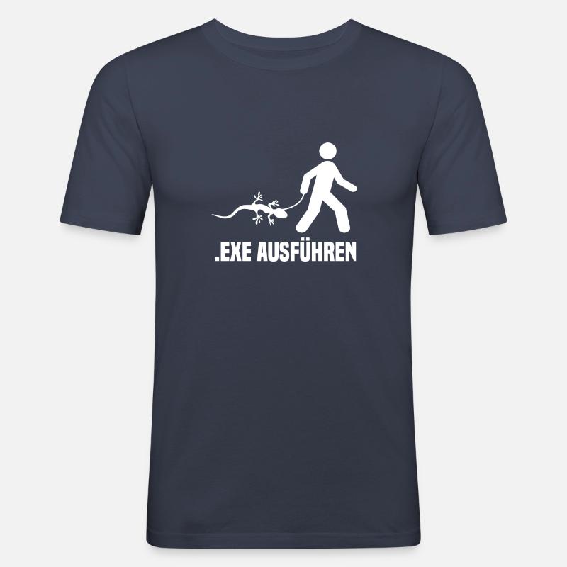 .EXE ausführen - Admin - Männer Slim Fit T-Shirt - Navy