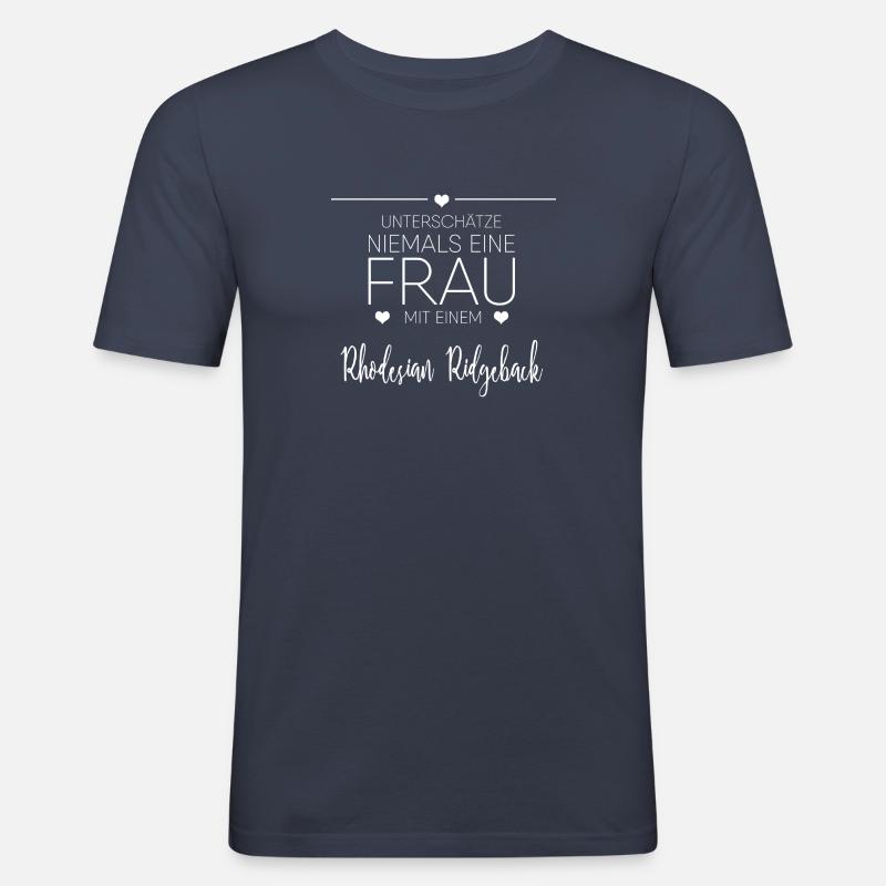 Rhodesian Ridgeback Geschenk - Männer Slim Fit T-Shirt - Navy