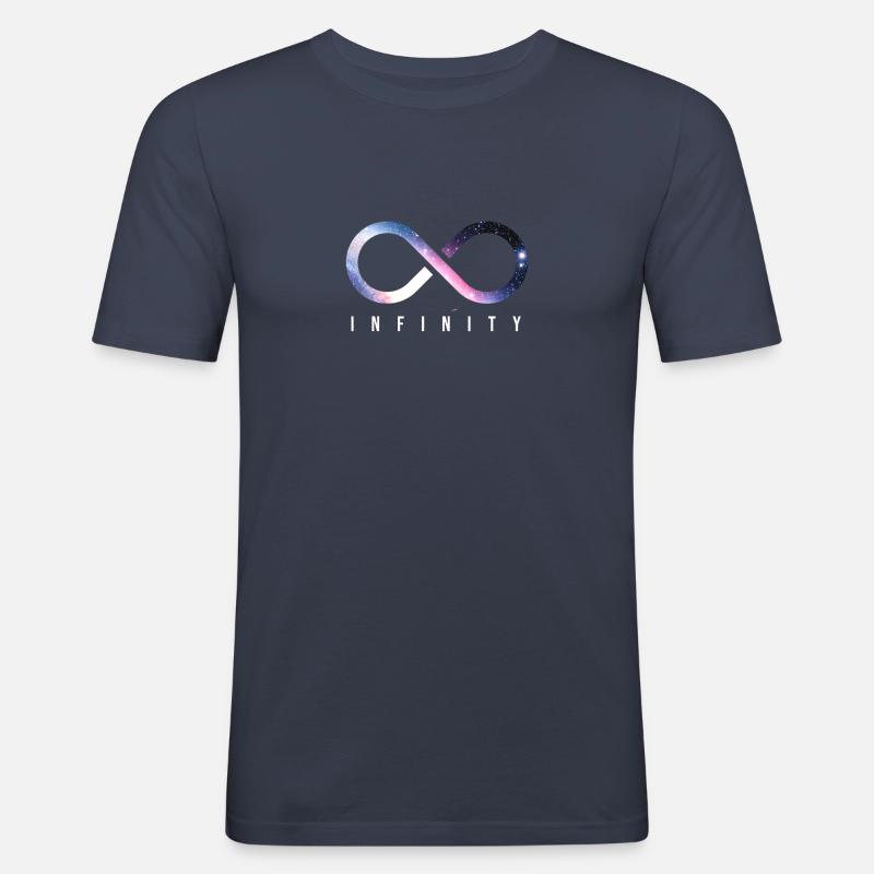 Infinity - Unendlichkeit - Männer Slim Fit T-Shirt - Navy