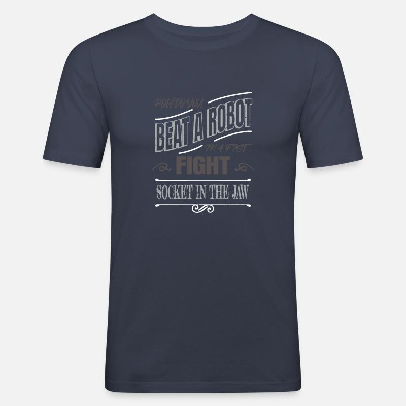 Robotics Engineering Artificial Intelligence - Men's Slim Fit T-Shirt - navy