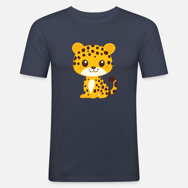 Little Leopard - Men's Slim Fit T-Shirt - navy