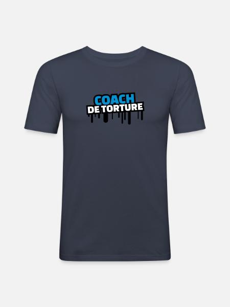 coach de torture - T-shirt près du corps Homme - bleu marine