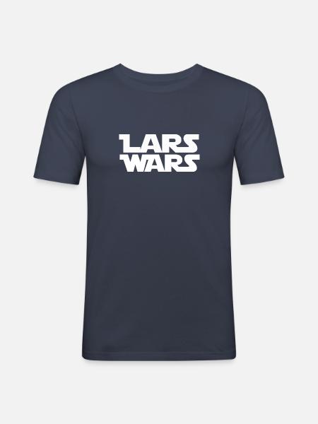 LARS WARS - Männer Slim Fit T-Shirt - Navy