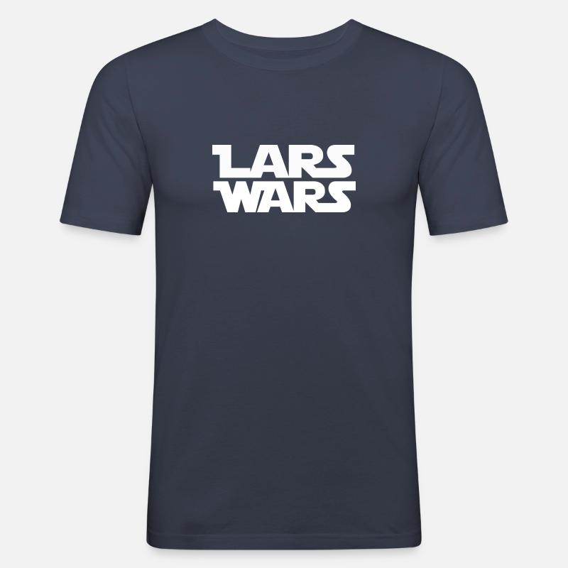 LARS WARS - Männer Slim Fit T-Shirt - Navy