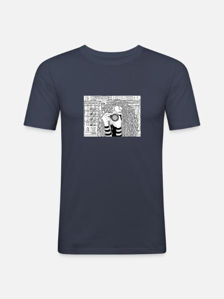 Photography - Men's Slim Fit T-Shirt - navy