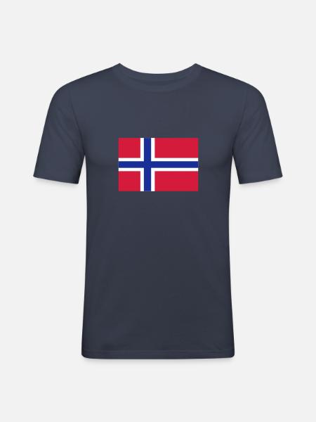 Norwegen - Männer Slim Fit T-Shirt - Navy