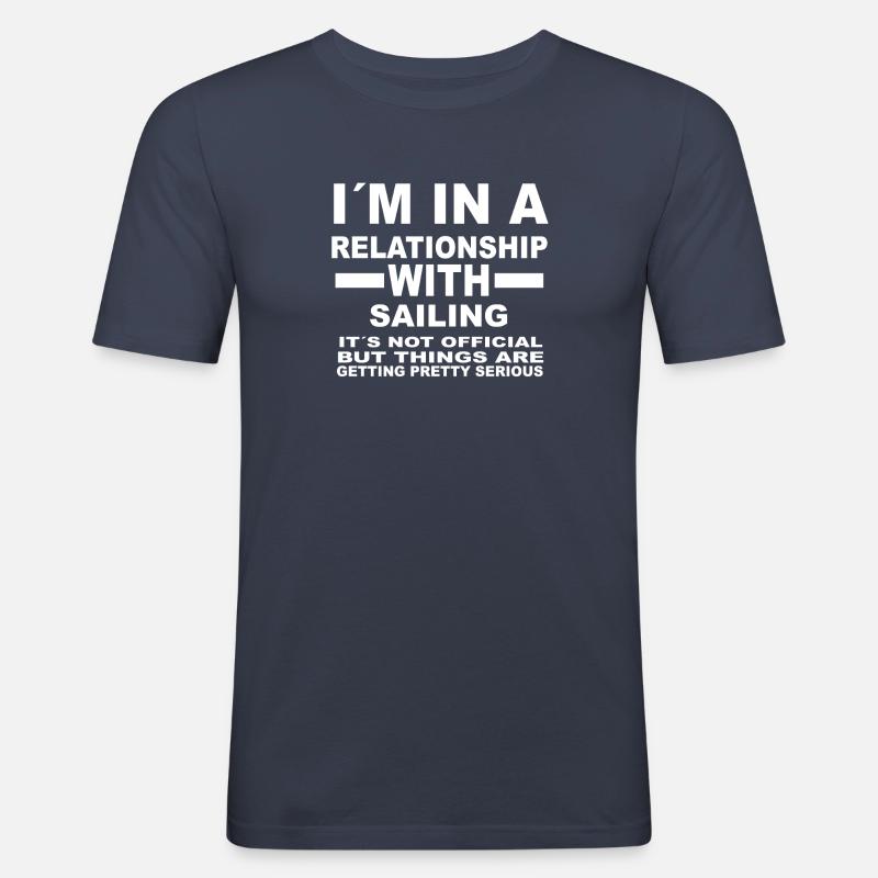 relationship with SAILING - Männer Slim Fit T-Shirt - Navy