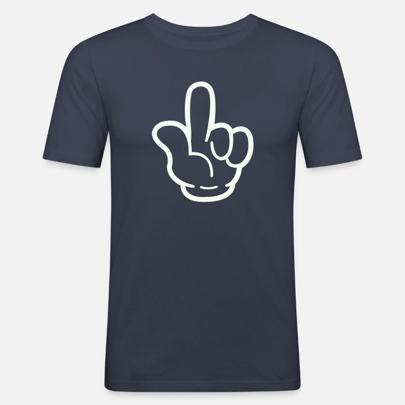 Hand Comic - Men's Slim Fit T-Shirt - navy