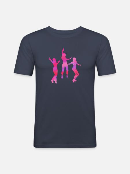 Dancing,Gymnastics,Figures,Dance,Sports,Movement - Men's Slim Fit T-Shirt - navy