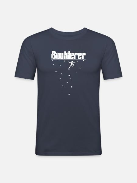 Bouldering Boulderer - T-shirt près du corps Homme - bleu marine