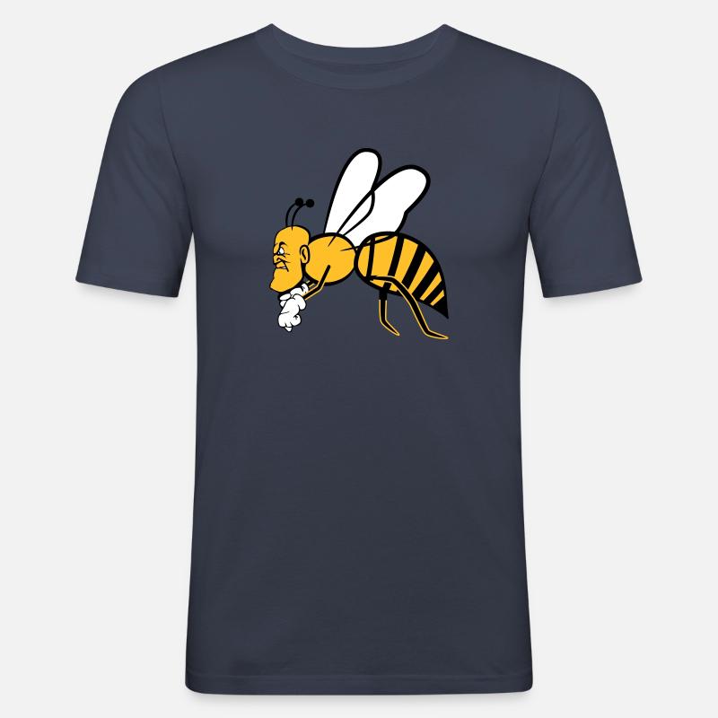 flying bee - Men's Slim Fit T-Shirt - navy