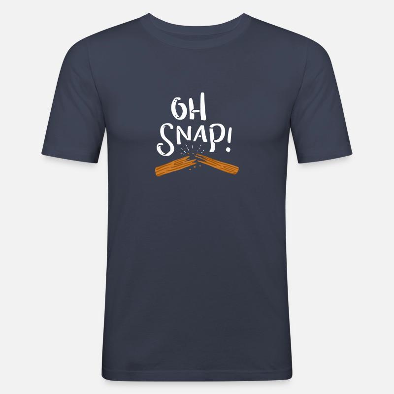 Oh snap! broken through - Men's Slim Fit T-Shirt - navy