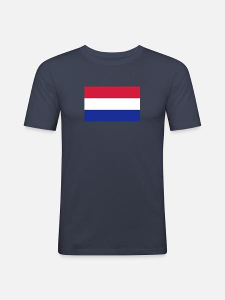 Pays-Bas - T-shirt près du corps Homme - bleu marine