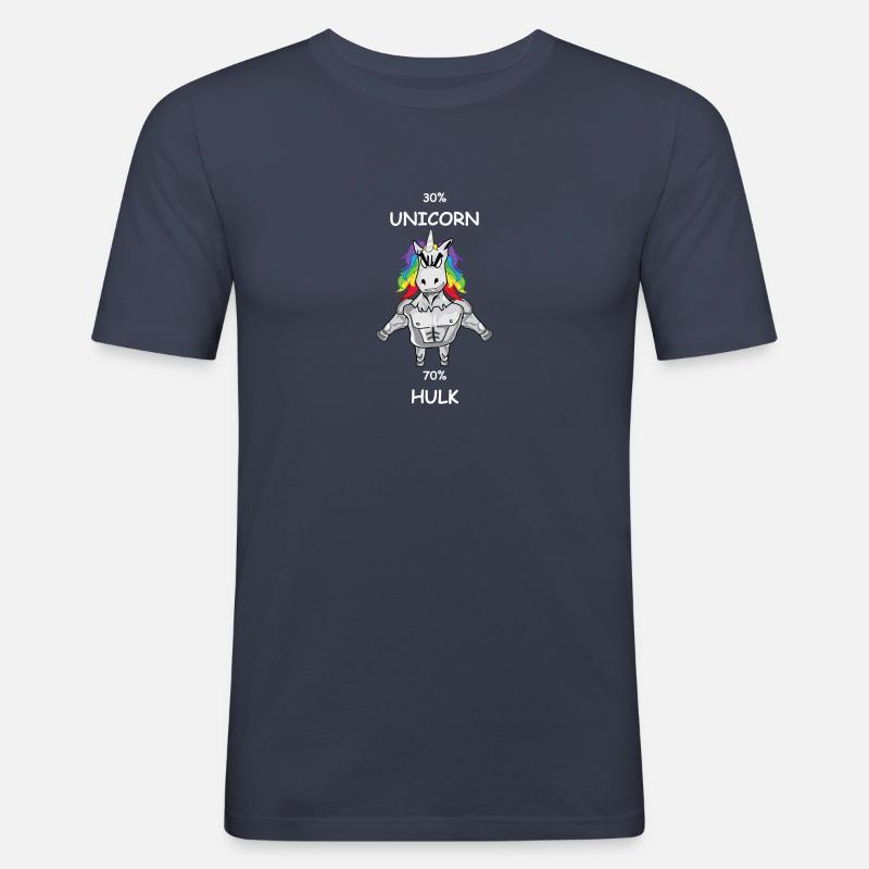 Hulk Einhorn Geschenk - Männer Slim Fit T-Shirt - Navy