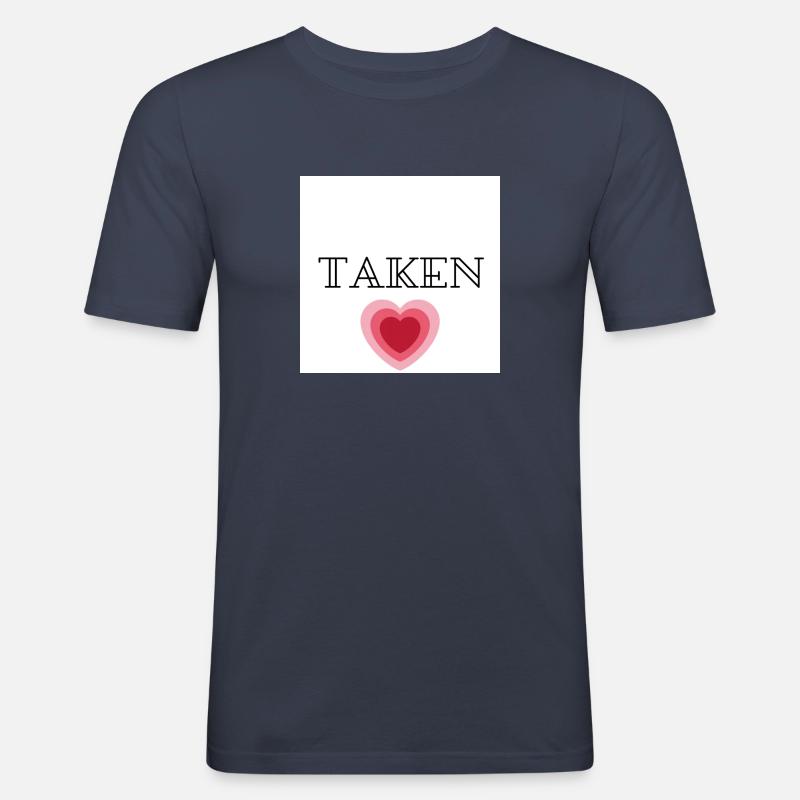 Genommen - Männer Slim Fit T-Shirt - Navy