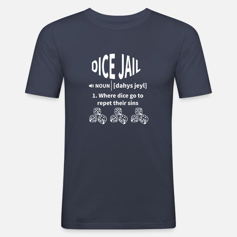 boardgame chess backgammon game night - Männer Slim Fit T-Shirt - Navy