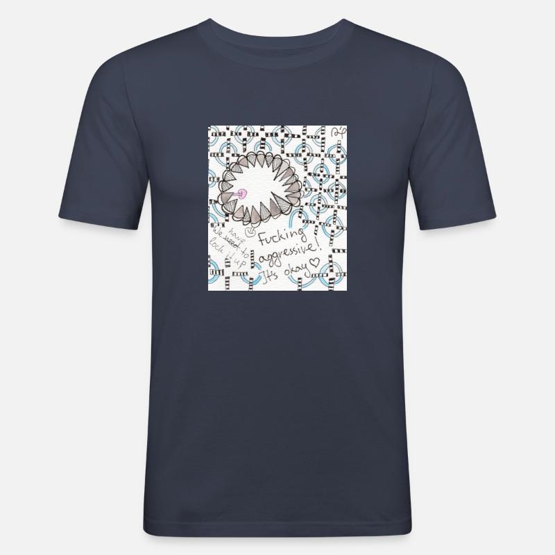 Wirrwarr 37 - Männer Slim Fit T-Shirt - Navy