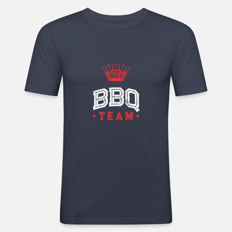 Bbq Team - Männer Slim Fit T-Shirt - Navy