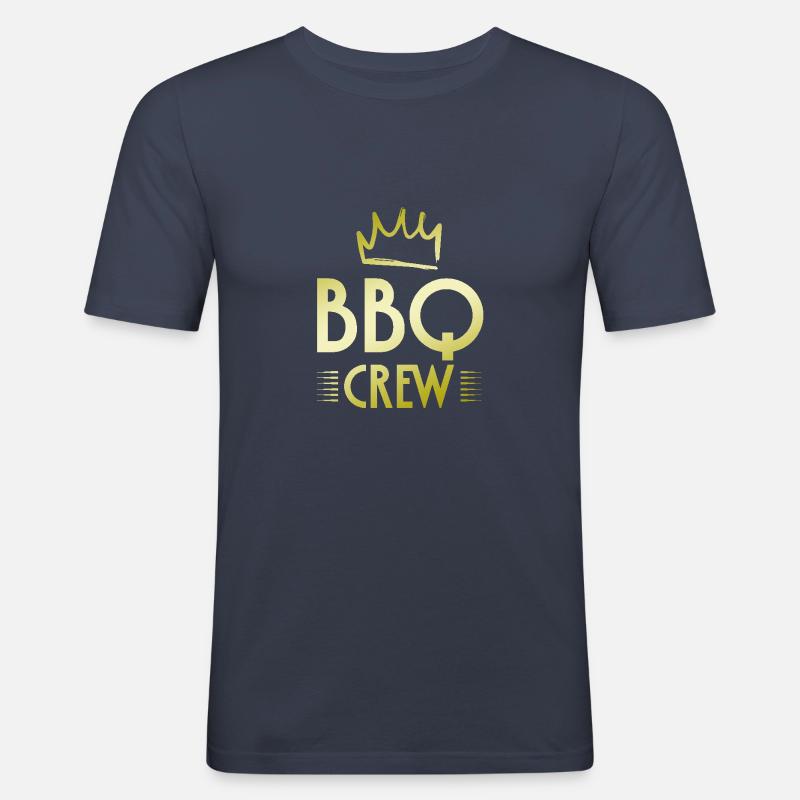 Bbq Crew - Männer Slim Fit T-Shirt - Navy