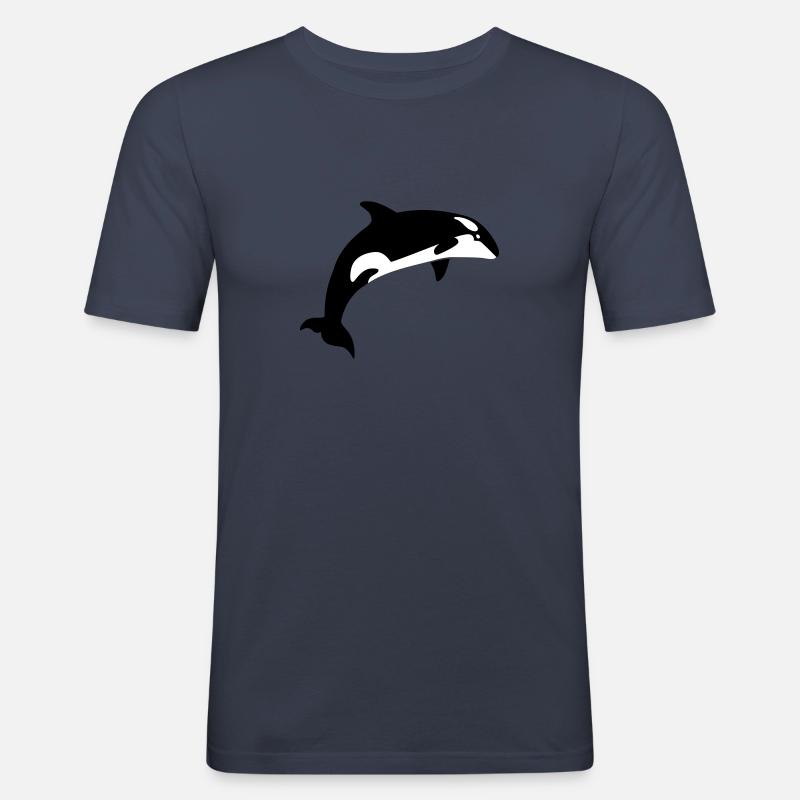 Wal - Männer Slim Fit T-Shirt - Navy