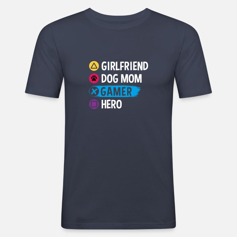 Controller Videogioco Gamer Gamer Gioco per computer - Maglietta aderente da uomo - navy