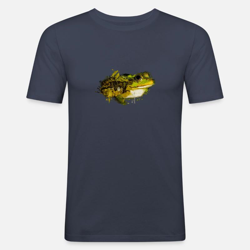 Frogs, Toad, Tree Frog, Frog - Men's Slim Fit T-Shirt - navy