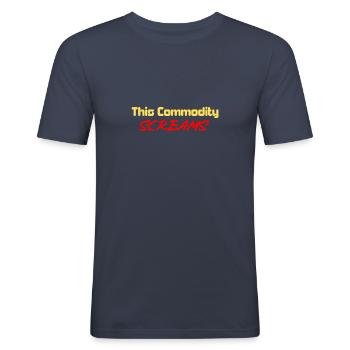 20230124 203958 0000 - Men's Slim Fit T-Shirt - navy - Front - Nik (191cm)