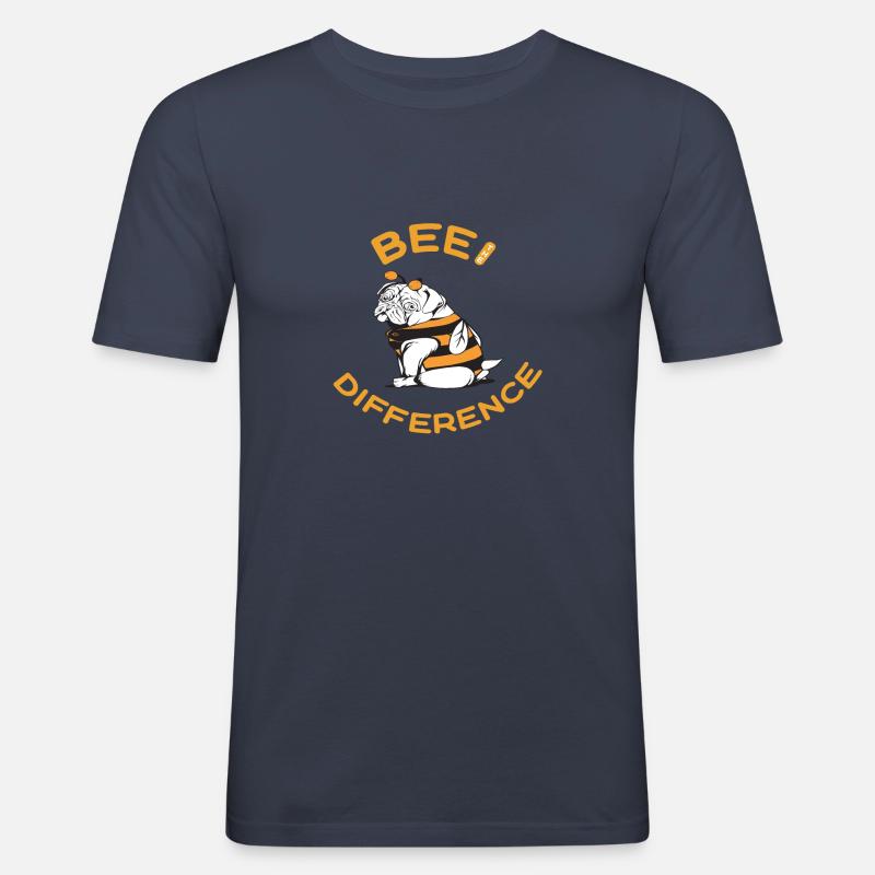 Bee the difference - Männer Slim Fit T-Shirt - Navy