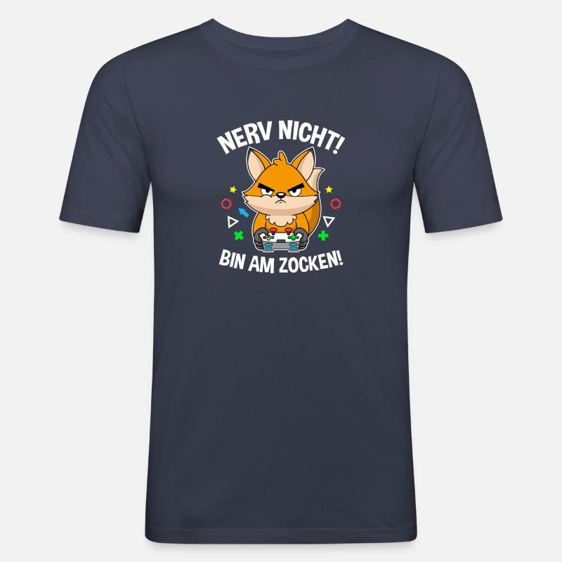 Controller Videospiel Zocker Gamer Computerspiel - Männer Slim Fit T-Shirt - Navy