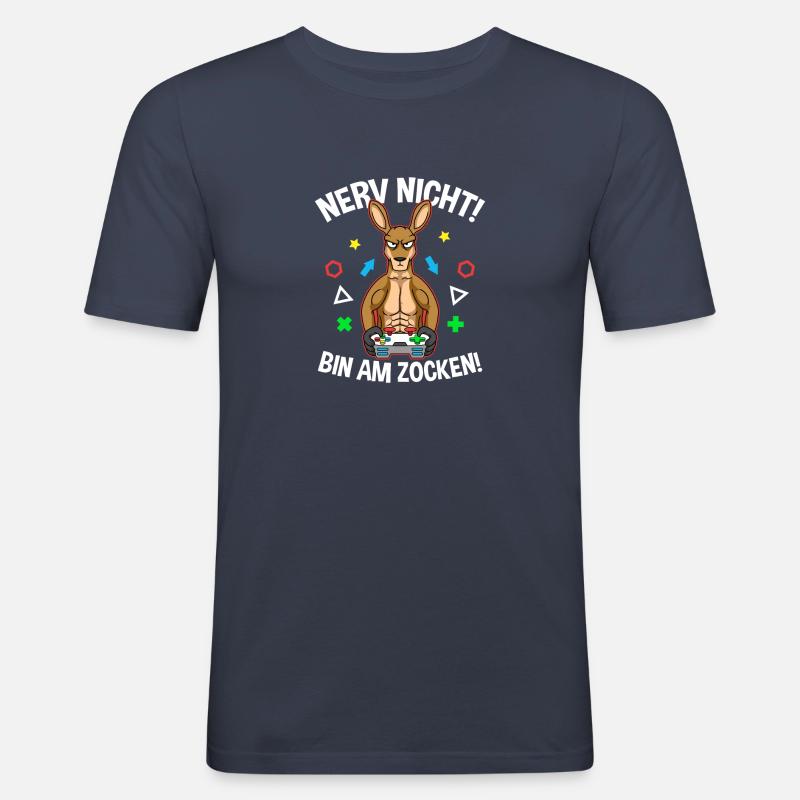 Controller Videospiel Zocker Gamer Computerspiel - Männer Slim Fit T-Shirt - Navy