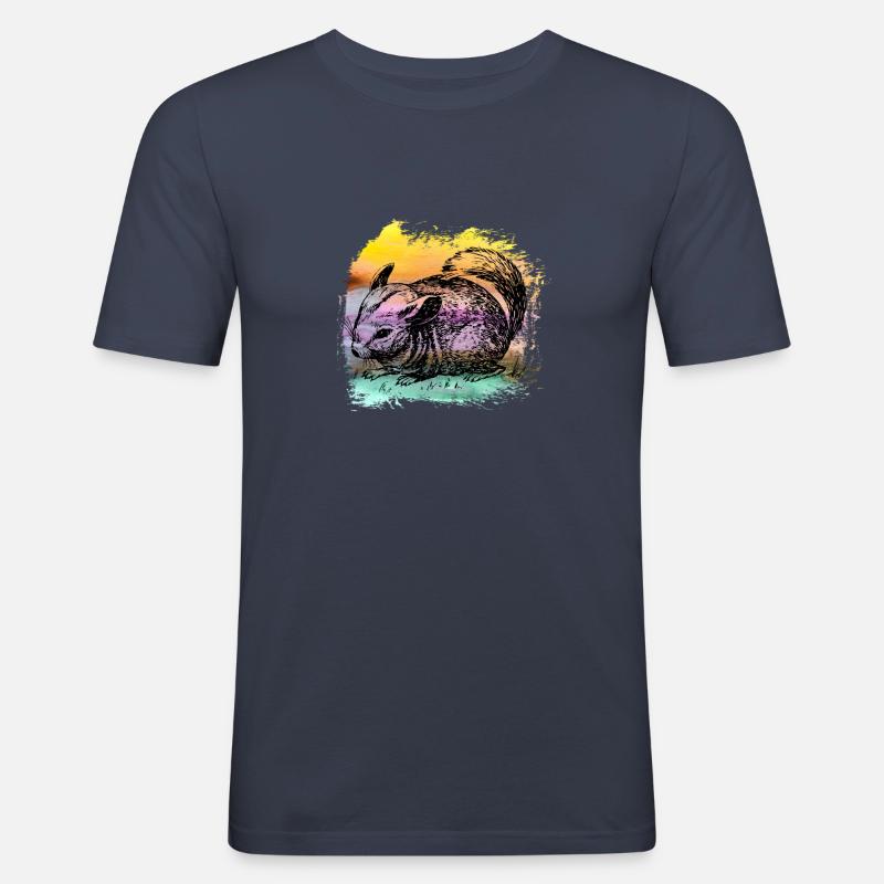 Eichhörnchen eichhörnchen squirrel T Shirt - Männer Slim Fit T-Shirt - Navy