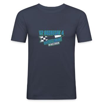 V2 Rakete Aggregat 4 Weltraum Wunderwaffe Geschenk - Männer Slim Fit T-Shirt - Navy - Vorne - Nik (191cm)