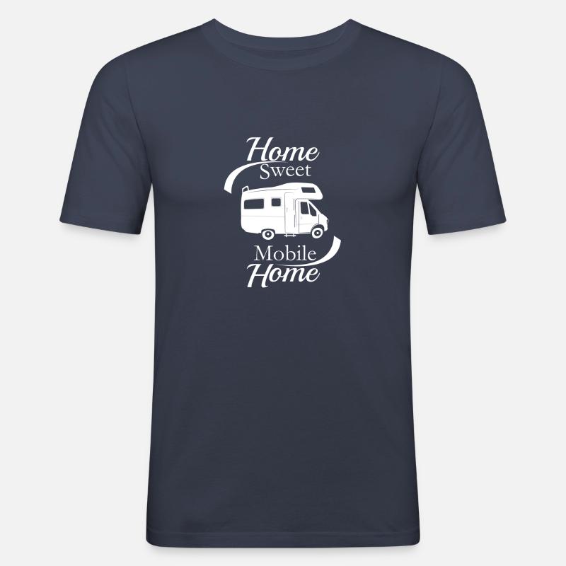 Wohnmobil Camping Camper - Männer Slim Fit T-Shirt - Navy
