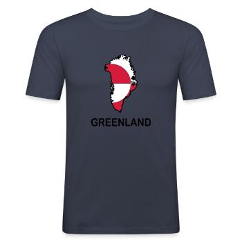 greenland - Men's Slim Fit T-Shirt - navy - Front - Nik (191cm)
