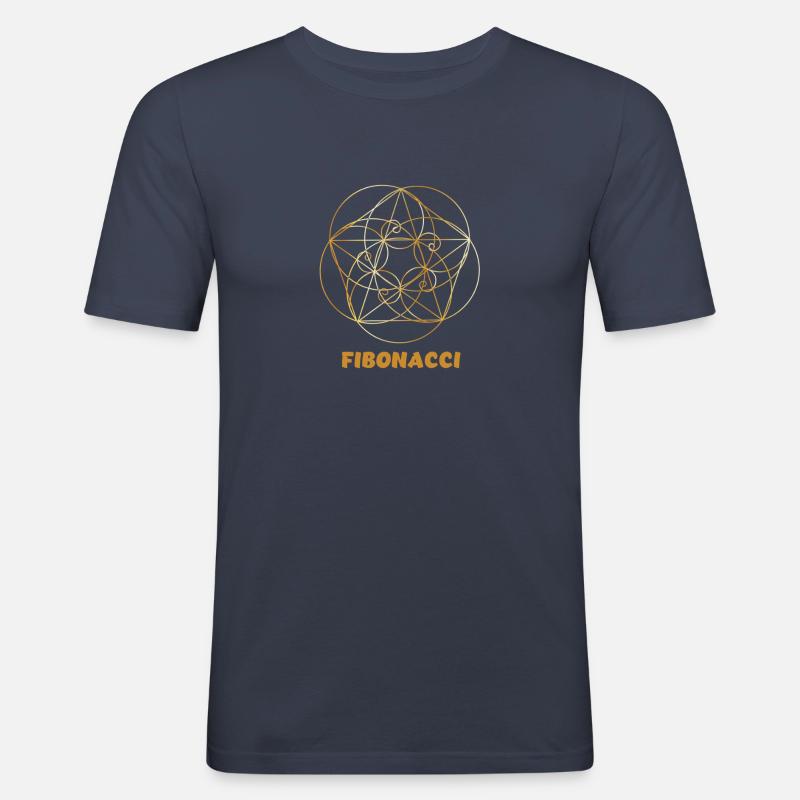 Leonardo Fibonacci Mathematician Math Series Sequence - Men's Slim Fit T-Shirt - navy