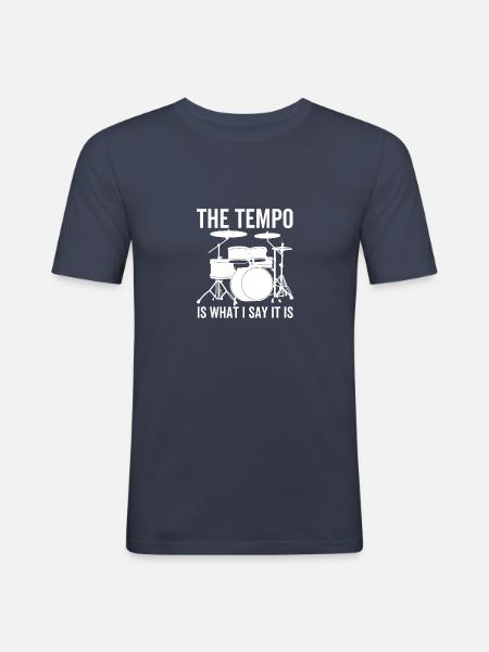 The Tempo Is What I Say It Is - Men's Slim Fit T-Shirt - navy