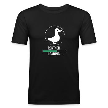 Rentner Pension Ruhestand Geschenk für Herren - Men's Slim Fit T-Shirt - black - Front - Nik (191cm)