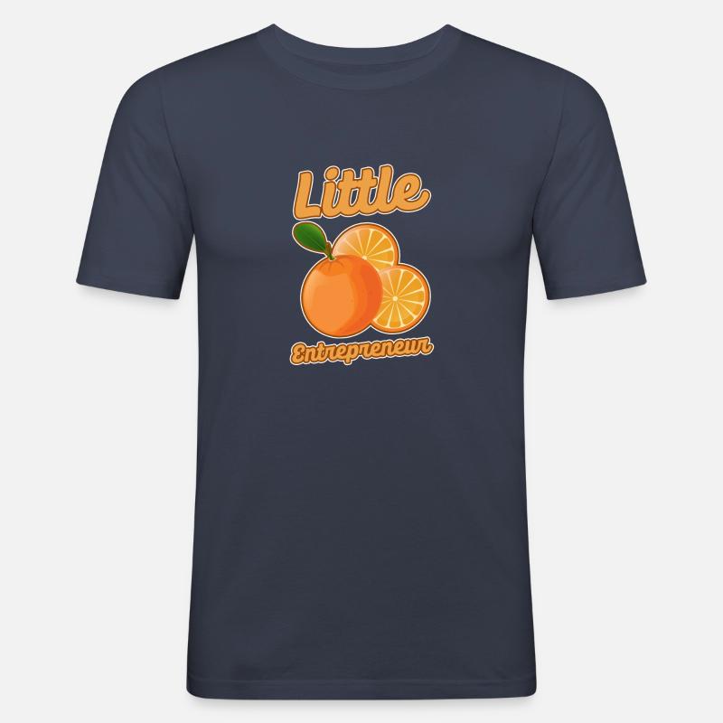 Bio Limonaden selber machen - Spruch Zitrusfrucht - Männer Slim Fit T-Shirt - Navy