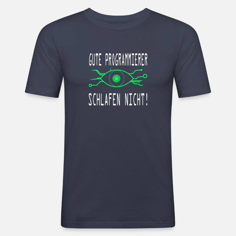 Computerarbeit Programmierung Coding - Männer Slim Fit T-Shirt - Navy